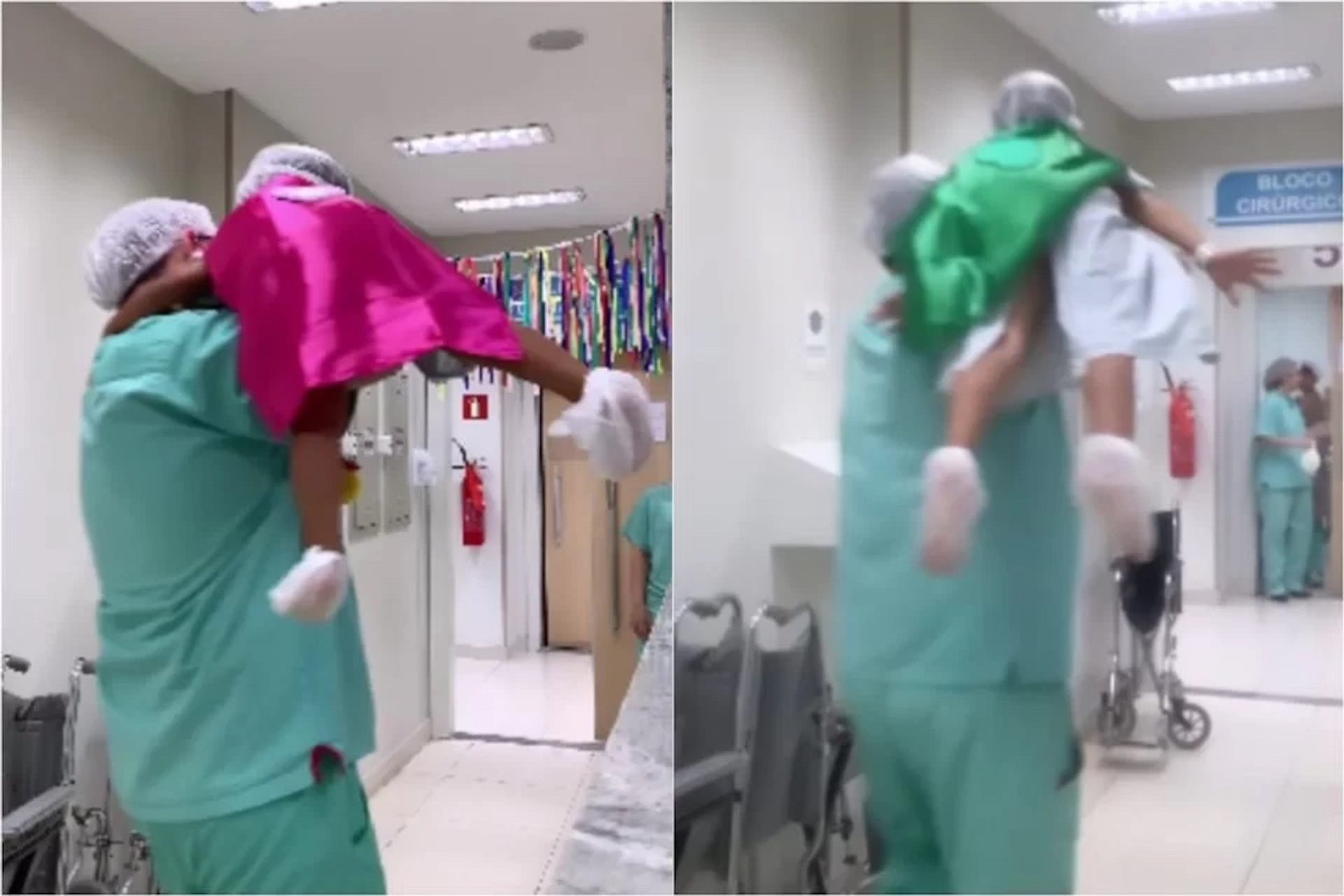 Médico leva pacientes ao centro cirúrgico fantasiados de super-heróis
