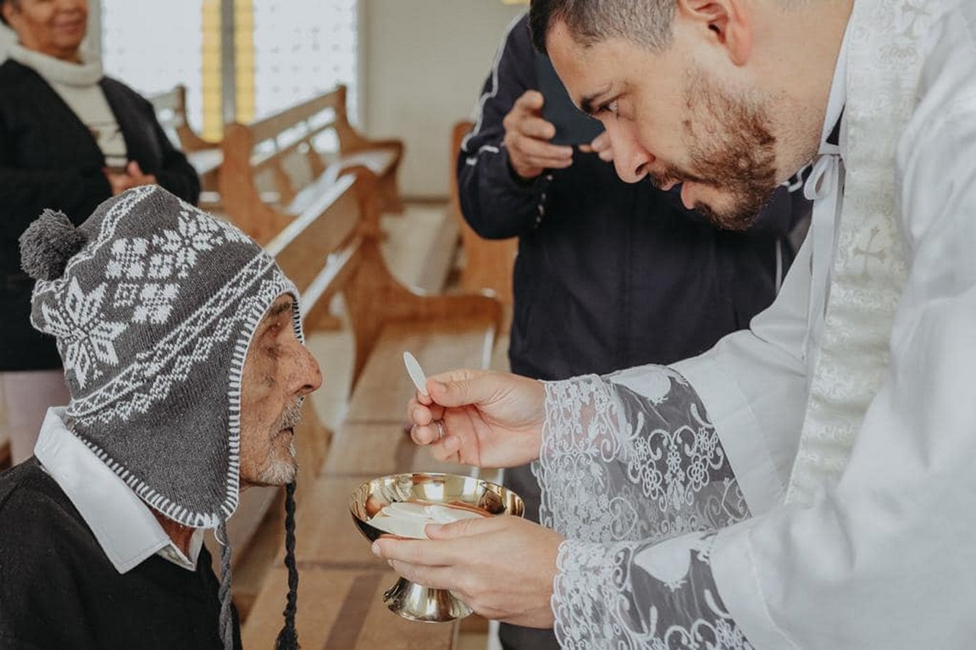 José Lourenço da Silva receives First Communion