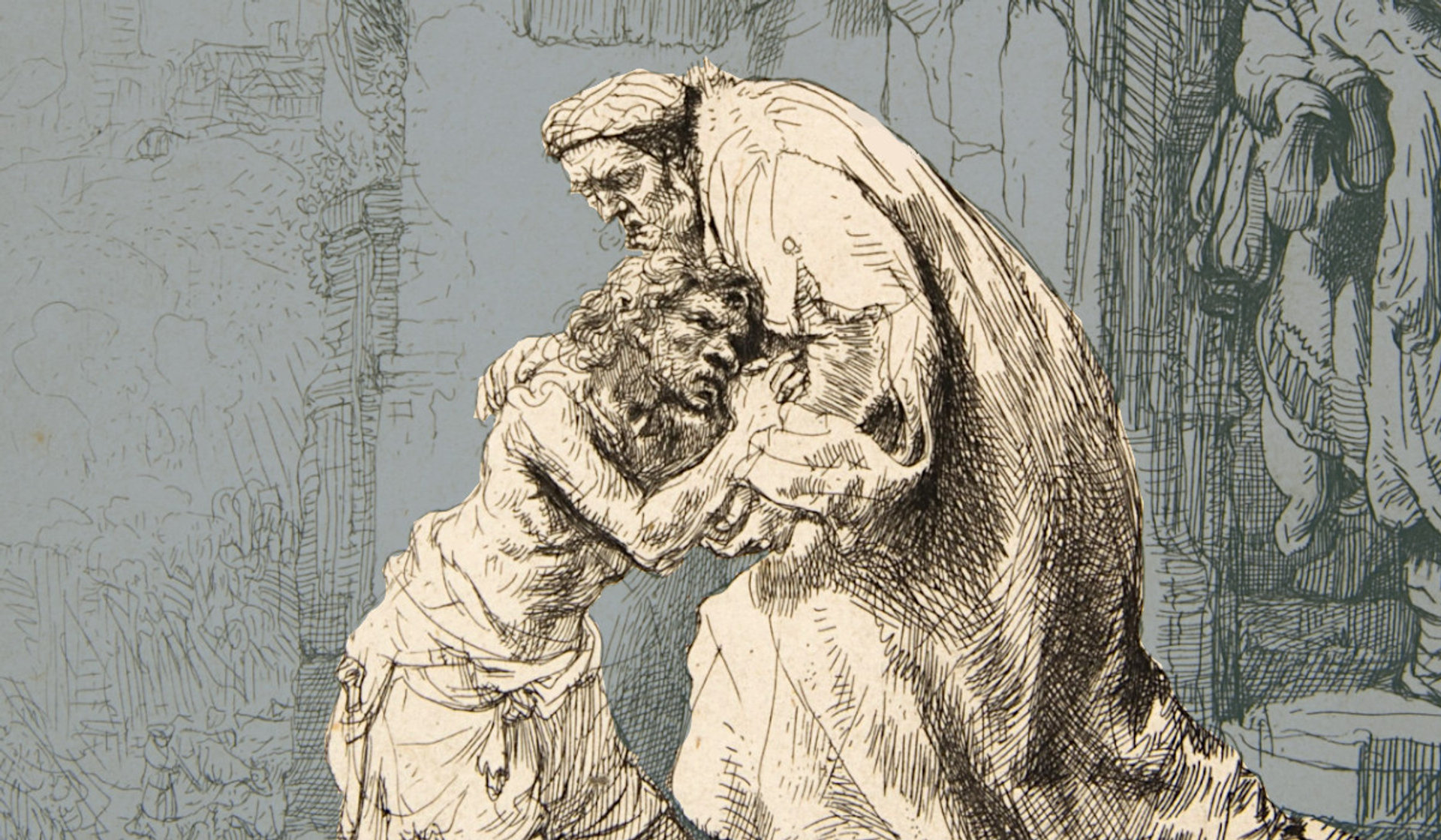 "Return of the Prodigal Son" by Rembrandt | Altered by Aleteia