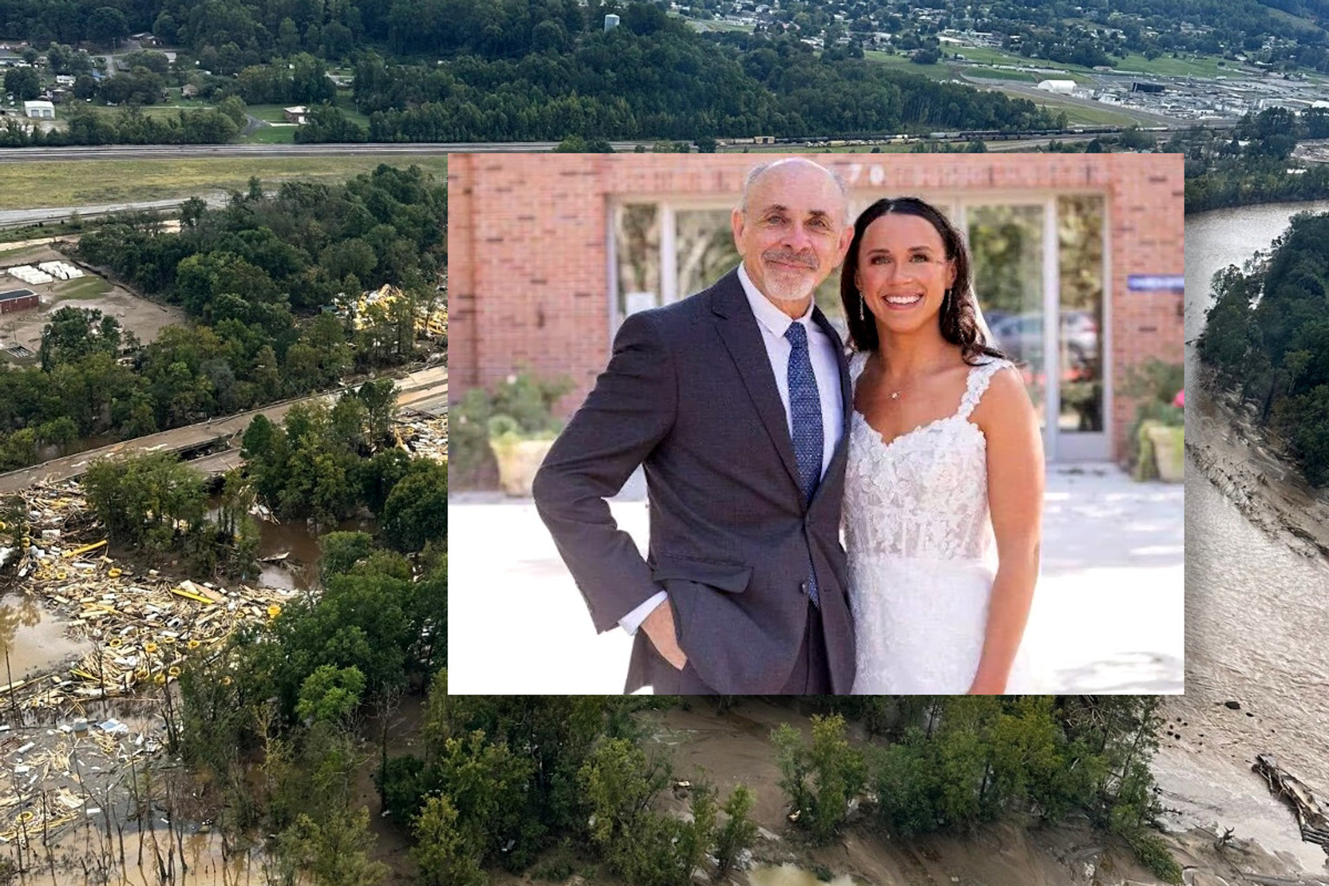 Dad treks through Hurrican Helene debris to reach daughter's wedding