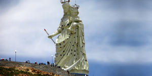 This statue of the Virgin Mary is taller than Christ the Redeemer