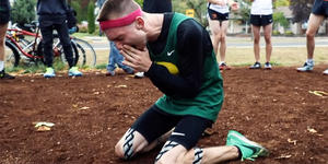 The emotional moment a runner with cerebral palsy finds out he’s a professional, sponsored athlete (Video)