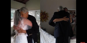 Ganljivo: Nevesta je na poroki predvajala posnetek plesa z umrlim očetom