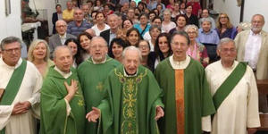 Italian priest concelebrates his 100th birthday Mass with his 4 sons, also priests