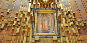The first photograph ever taken of Our Lady of Guadalupe