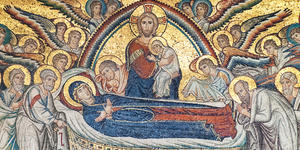 The Dormition icon: Christ cradles Mary’s soul in Heaven