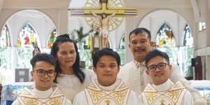 Jessie, Jestonie et Jerson, trois frères ordonnés le même jour aux Philippines