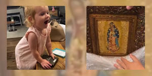 David Henrie gives 2-year-old daughter painting of Our Lady of Guadalupe: Her reaction is priceless!