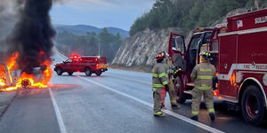 Incredible teens rescue man from burning truck without a moment to lose
