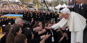 Playing the piano for Pope Benedict XVI