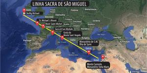A misteriosa linha reta que une 7 santuários dedicados a São Miguel: coincidência?