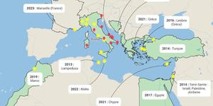 La carte du pèlerinage du Pape en Méditerranée