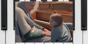 A joyful duet between a 100-year-old pianist and his great-grandchild
