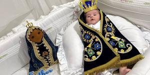 Pais celebram 2 meses de vida da filha com homenagem à Aparecida
