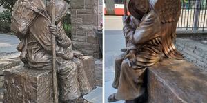 Escultura de Tim Schmalz acoge a peregrinos del Camino de Santiago