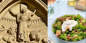 What do this saint and salad from France have in common?