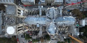 The glory of Notre Dame emerges as reopening approaches