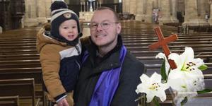 Laurent, soon to be baptized, discovered God through fatherhood