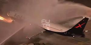 Brazil’s FIFA World Cup plane gets a dramatic blessing