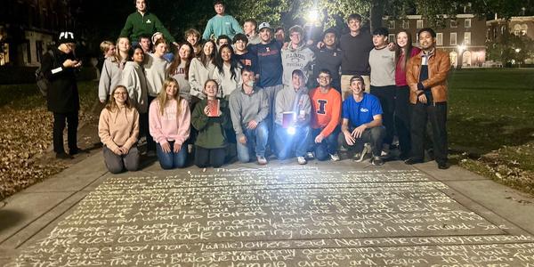 Wow! Students write entire Gospel of John on campus sidewalk