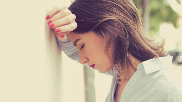 stressed sad woman