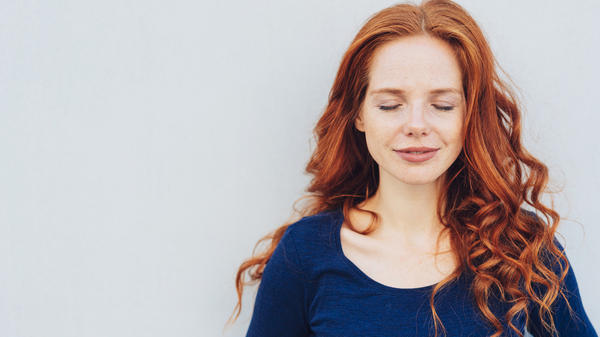 WOMAN, SERENE, HAPPY