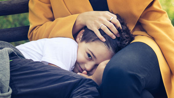 Shy, Child, Boy, Mother,