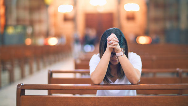 GIRL PRAYS,