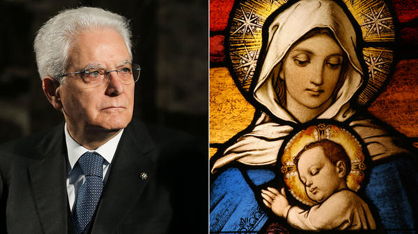 The-president-of-the-Italian-republic-Sergio-Mattarella-Virgin-Mary-holding-baby-Jesus-Shutterstock