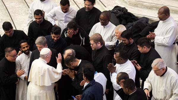 Papa Francisco em audiência na Sala Paulo VI