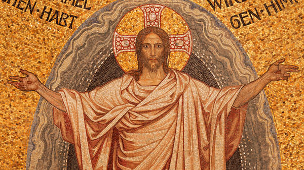 mozaika z kościoła w Jerozolimie przedstawiająca zmartwychwstałego Chrystusa