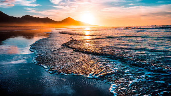 Atardecer en el mar