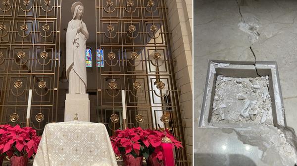kradzież relikwii w opactwie w Arkansas