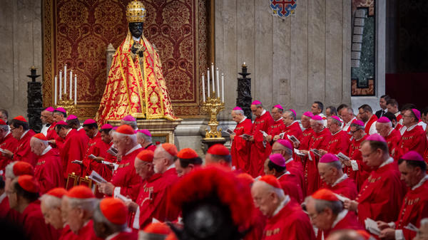 Pope Francis leads a mass for the Solemnity of Saints Peter and Paul at St Peter's basilica