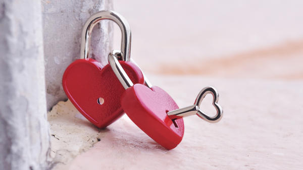 Loveheart padlock