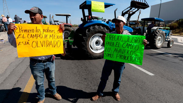 protestas de agricultores, bloqueos carreteros