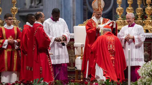 Pope Leo XIV leads a Holy Mass on the Solemnity of Saints Peter and Paul, Rome's patron saints, at St. Peter's Basilica in the Vatican, on June 29, 2026