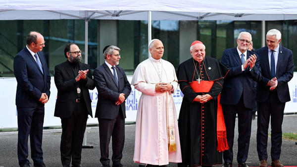 pope-leo-xiv-haim-korsia-jean-marc-aveline-chems-eddine-hafiz-interfaith-meeting-metz-france-september-28-2026