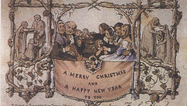 primera postal navidad