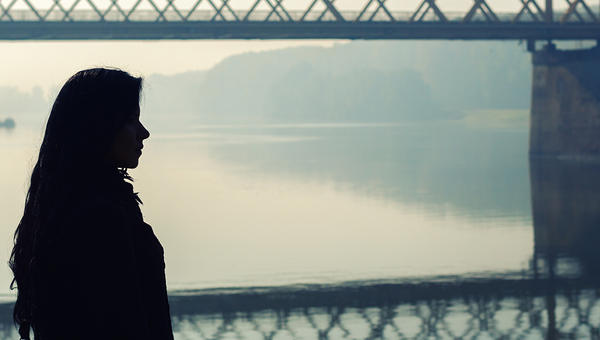 DEPRESSED WOMAN BRIDGE