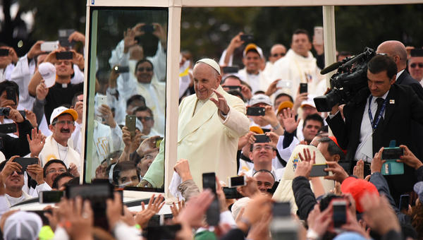 POPE FRANCIS,SIMON BOLIVAR PARK