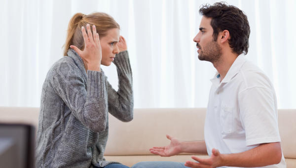 MAN AND WOMAN ANGRY