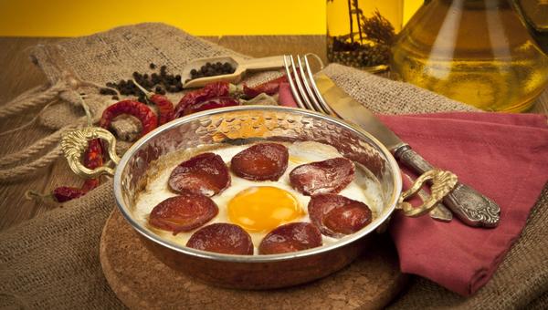 eggs and sausage