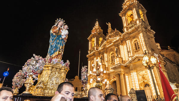 PROCESSION,MALTA,MARY