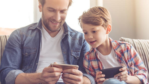 FATHER AND SON,CELL PHONES
