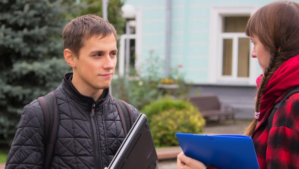 STUDENTS TALKING