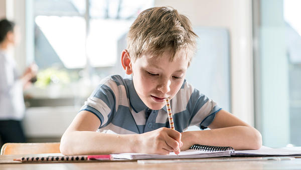BOY DOING HOMEWORK