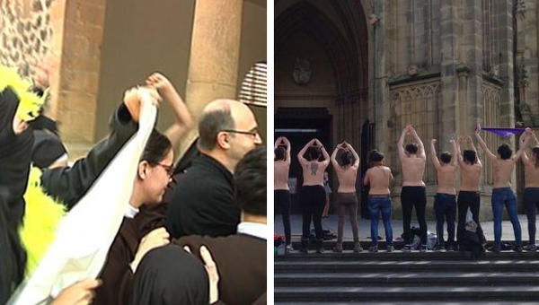 bispo dom munilla assediado por femen