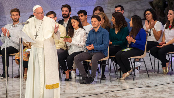 POPE FRANCIS MEETING YOUTH