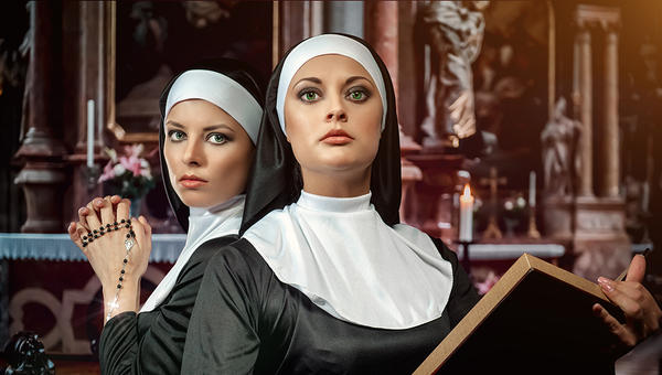 TWO ATTRACTIVE YOUNG NUNS